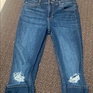 Ripped hollister jeans.